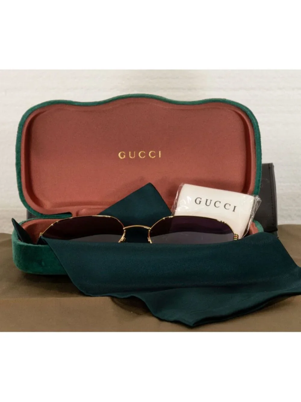 Gucci GG1285SA-001 Women's Gold Frame / Gray Gradient Lens Sunglasses